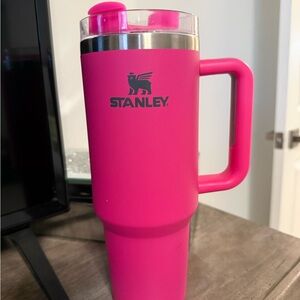 Stanley Hot Pink Travel Tumbler with Handle